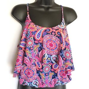 NWOT I'm In Love With Derek Heart Paisley Tank Top